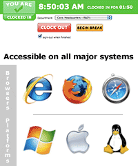 Web Clock screen shot